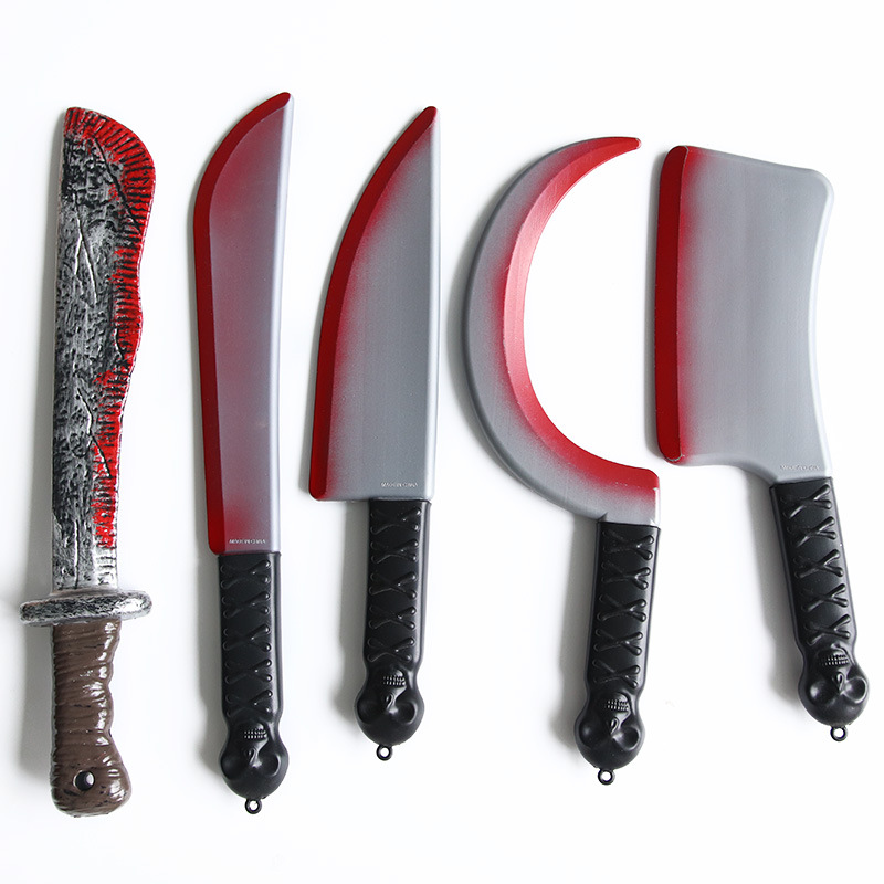 Cosplay Prop Knife - Adereços Engraçados de Halloween com Sangue