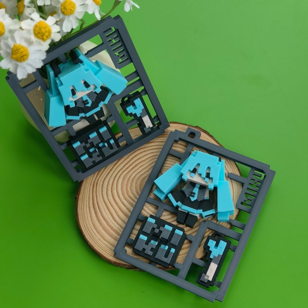 Cosplay Prop 3D Print - Modelo Semi-Montado de Hatsune Miku em